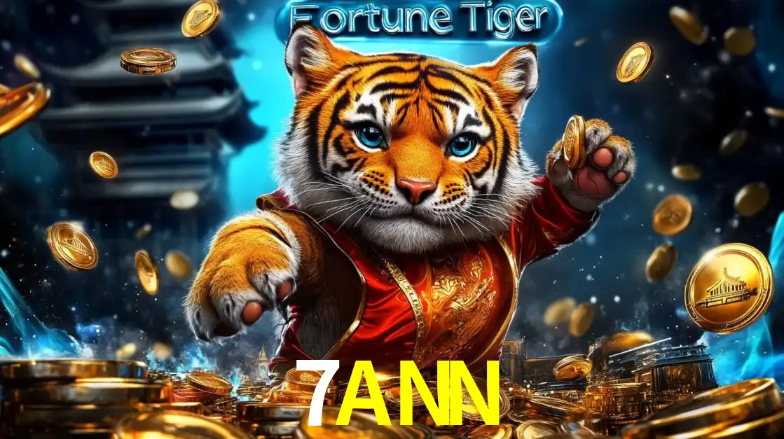 Imagem promocional do jogo de slot Fortune Tiger, com um tigre majestoso em traje tradicional cercado por uma fortuna em moedas de ouro, disponível agora no cassino 7ANN.