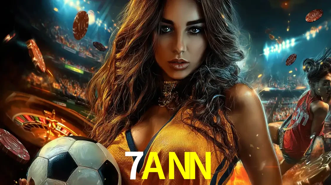 Mulher segurando uma bola de futebol em uma montagem que mistura a paixão esportiva com a emoção da roleta de cassino, tudo disponível na plataforma 7ANN.